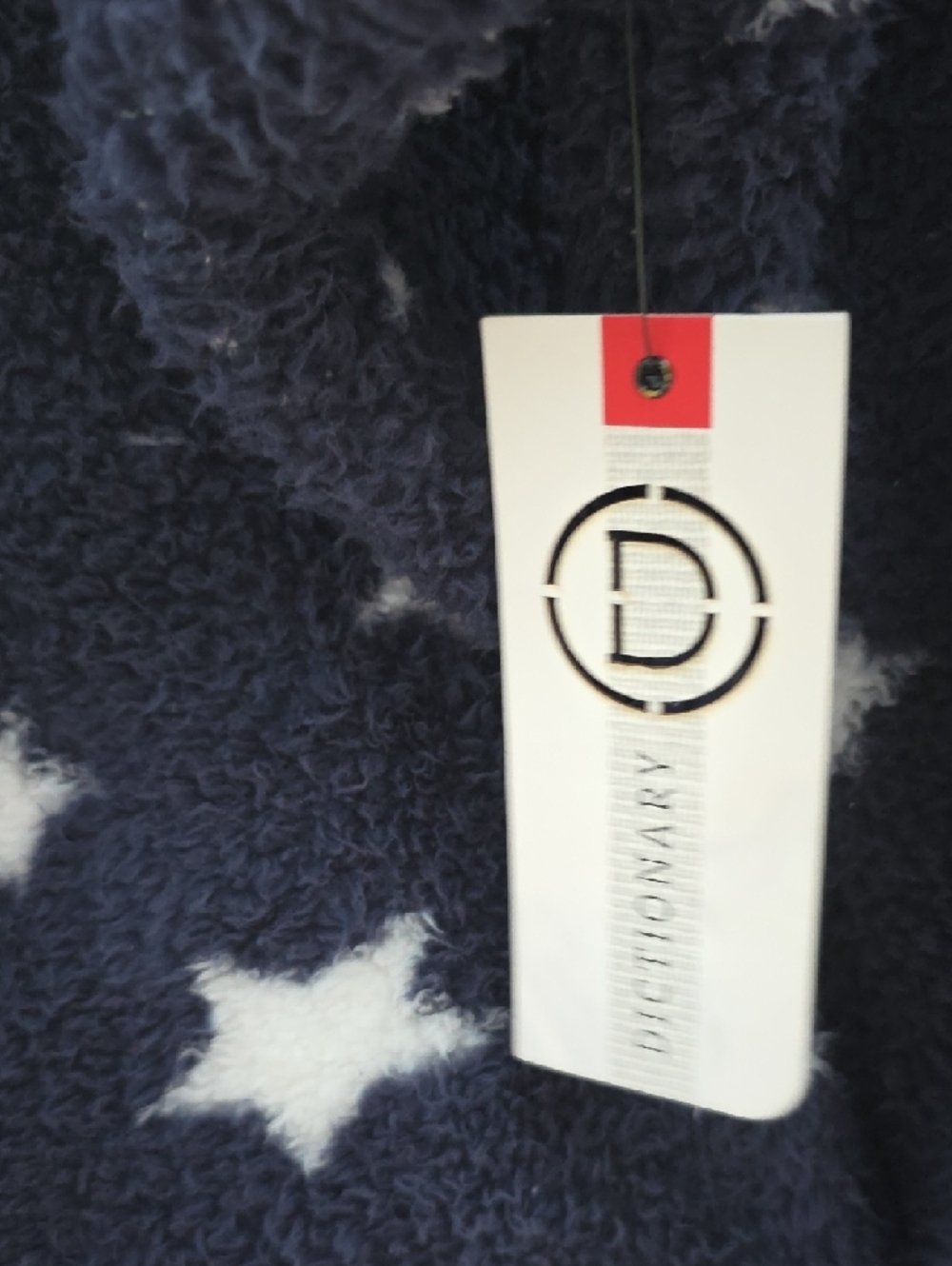 Plush Navy Star Sherpa Cardigan - Picture 6 of 10